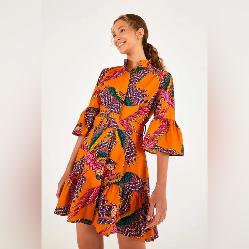 Farm Rio Beaded Macaws Mini Dress